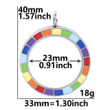 5PCS Stainless Steel Glass Charm Floating Locket Pendants