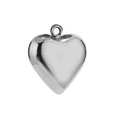 5PCS Stainless Steel Heart Charm Pendants for Bracelet Necklace