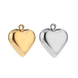 5PCS Stainless Steel Heart Charm Pendants for Bracelet Necklace