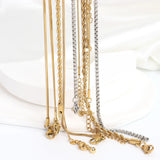 5PCS Stainless Steel DIY Retro Necklace Chain Accessories