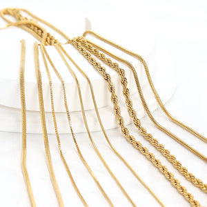5PCS Stainless Steel DIY Retro Necklace Chain Accessories