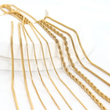 5PCS Stainless Steel DIY Retro Necklace Chain Accessories
