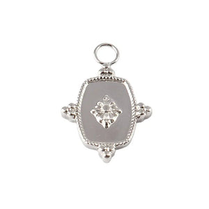 5PCS Stainless Steel Flower Charms For Jewelry Making Necklace Findings