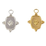 5PCS Stainless Steel Flower Charms For Jewelry Making Necklace Findings