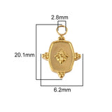5PCS Stainless Steel Flower Charms For Jewelry Making Necklace Findings