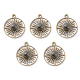 5PCS Sun Flower Charms Bohemia Stone Pendant DIY Jewelry Making