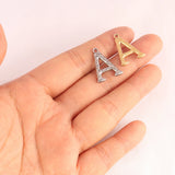 5PCS Stainless Steel Initial Charms 18K Plated Alphabet Pendant