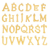 5PCS Stainless Steel Initial Charms 18K Plated Alphabet Pendant