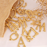 5PCS Stainless Steel Initial Charms 18K Plated Alphabet Pendant
