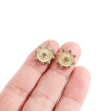 5PCS Stainless Steel Star Zircon Charms Sun Pendant Necklace Jewelry Making