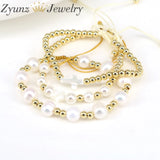 5PCS Star Cross Shell Charm Rope Bracelet Beaded Bracelets for Women