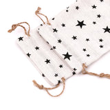 5PCS Star Printing Cotton Gift Bags Drawstring Storage Sachets Customize Logo