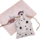 5PCS Star Printing Cotton Gift Bags Drawstring Storage Sachets Customize Logo
