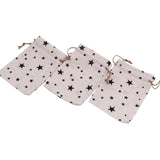 5PCS Star Printing Cotton Gift Bags Drawstring Storage Sachets Customize Logo