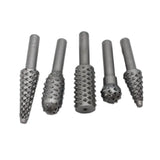 5PCS Steel Rotary Rasp File Set 6mm Shank Woodworking Hand Tool