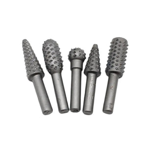 5PCS Steel Rotary Rasp File Set 6mm Shank Woodworking Hand Tool