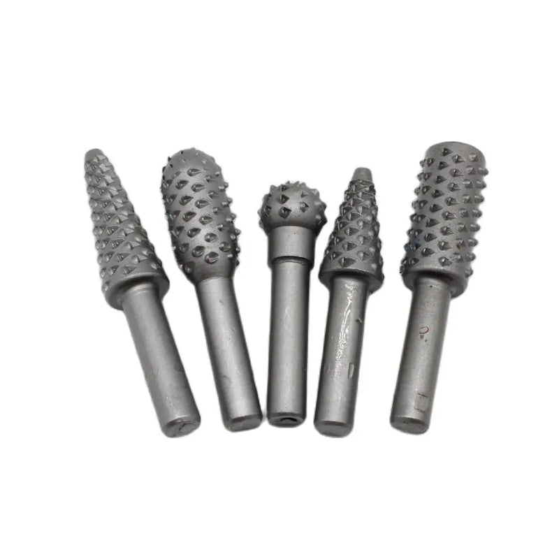 5PCS Steel Rotary Rasp File Set 6mm Shank Woodworking Hand Tool