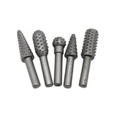 5PCS Steel Rotary Rasp File Set 6mm Shank Woodworking Hand Tool
