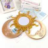 5PCS Sun Moon Mirror Moldes Resina Epoxi Set Sunglasses Moule Pour Resine