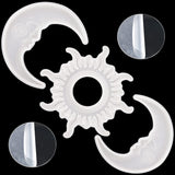 5PCS Sun Moon Mirror Moldes Resina Epoxi Set Sunglasses Moule Pour Resine