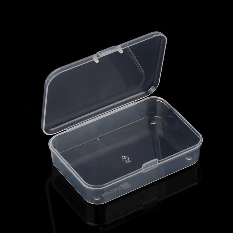 5PCS Transparent Plastic Jewelry Box Container For Earrings Beads Storage