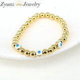 Enamel Eye Bracelet For Women Beaded Bangles Plated Jewelry