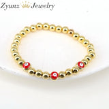 Enamel Eye Bracelet For Women Beaded Bangles Plated Jewelry
