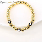 Enamel Eye Bracelet For Women Beaded Bangles Plated Jewelry