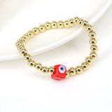5PCS Evil Eye Bracelet Sets, Colorful Lampwork Bead Eyes, Lucky Couple Bracelets