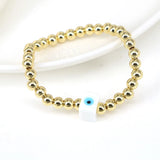 5PCS Evil Eye Bracelet Sets, Colorful Lampwork Bead Eyes, Lucky Couple Bracelets