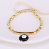 5PCS Evil Eye Charm Beads Bracelet Boho Lucky Eye Braided Rope Jewelry