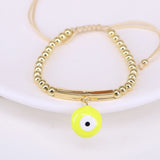 5PCS Evil Eye Charm Beads Bracelet Boho Lucky Eye Braided Rope Jewelry
