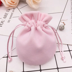 5PCS Velvet Jewelry Bag Packaging Earrings Bracelet Drawstring Pouch