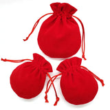 5PCS Velvet Jewelry Bag Packaging Earrings Bracelet Drawstring Pouch