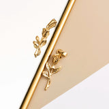 5PCS Vintage Stainless Steel Rose Flower Pendant Necklace
