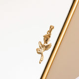5PCS Vintage Stainless Steel Rose Flower Pendant Necklace