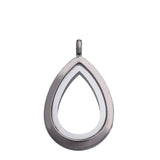 5PCS Water Drop Glass Locket Charms for Necklace Jewelry Making