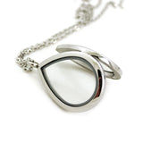 5PCS Water Drop Glass Locket Charms for Necklace Jewelry Making