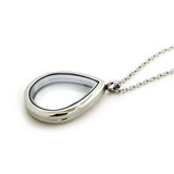 5PCS Water Drop Glass Locket Charms for Necklace Jewelry Making