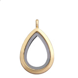 5PCS Water Drop Glass Locket Charms for Necklace Jewelry Making