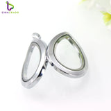 Water Drop Locket Necklace Magnetic Floating Charms Zinc Alloy LSFL047-1*5