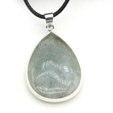 5PCS Natural Flash Labradorite Stone Drop Water Shape Pendant Necklace