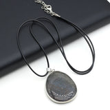 5PCS Natural Stone Agate Drop Water Shape Pendant Necklace For Jewelry Making