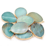 5PCS Amazonite Stone Drop Shape Pendant for Jewelry Making DIY