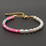 Polymer Clay Freshwater Pearl Bracelet Beads for Women