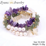 Yellow Quartz Chip Bracelet, Natural Stone Healing Crystal Bracelet