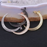 5PCS Micro Pave CZ Star & Crescent Moon Charms Pendants