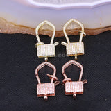 5PCS ZYZ180-9128 Micro Pave Zircon Clasp DIY Jewelry Findings