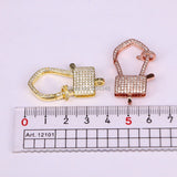5PCS ZYZ180-9128 Micro Pave Zircon Clasp DIY Jewelry Findings