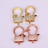 5PCS ZYZ180-9128 Micro Pave Zircon Clasp DIY Jewelry Findings